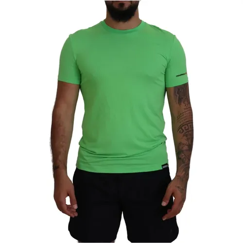 Grünes Modal Crewneck T-shirt - Dsquared2 - Modalova