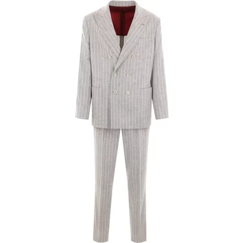 Alpaca and Wool Two-Piece Suit , male, Sizes: XL, M, L - BRUNELLO CUCINELLI - Modalova