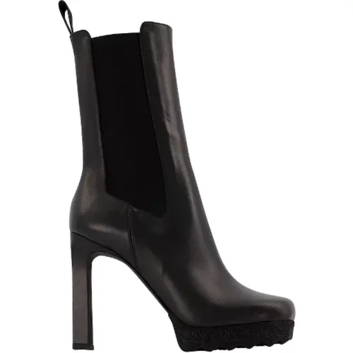 Leather boots , female, Sizes: 3 UK - Off White - Modalova