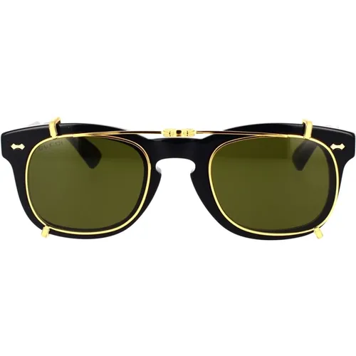 Faltbare Clip-On Sonnenbrille mit gelben Gläsern - Gucci - Modalova
