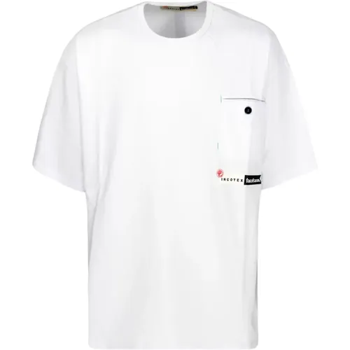 Herren Weißes Bedrucktes T-Shirt - Incotex - Modalova