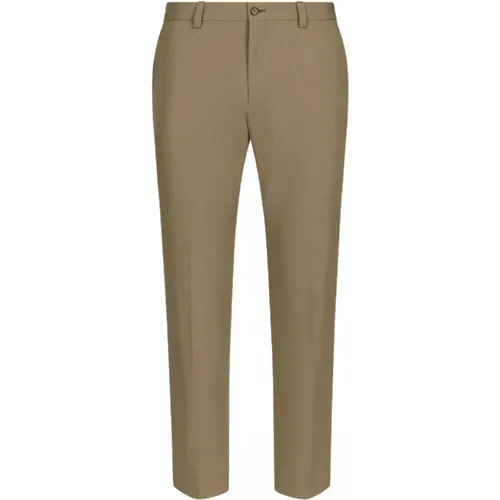 Khaki Tapered Chino Trousers , female, Sizes: 2XL, XL, 3XL - Dolce & Gabbana - Modalova