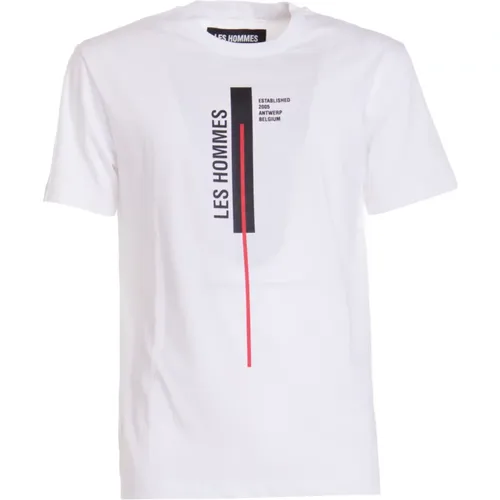 T-Shirt MIT-Logo , Herren, Größe: XL - Les Hommes - Modalova