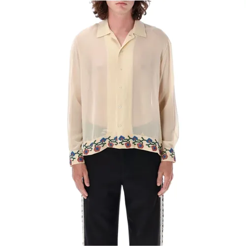 Flowering Liana LS Shirt Cream Multi , male, Sizes: M - Bode - Modalova