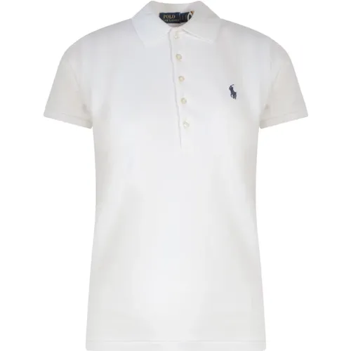 Besticktes Baumwoll-Polo-Shirt , Damen, Größe: S - Polo Ralph Lauren - Modalova