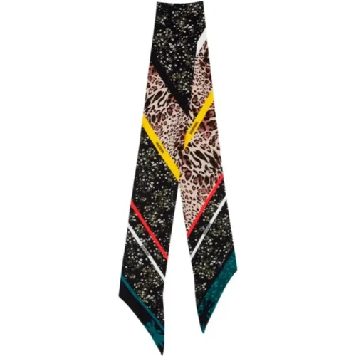 Chin Art Cracks Silk Scarf , female, Sizes: ONE SIZE - PATRIZIA PEPE - Modalova