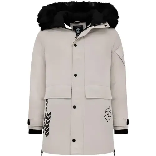 Parka Jacket Men - Faux Fur Collar , male, Sizes: M, S, XS, L - Enos - Modalova