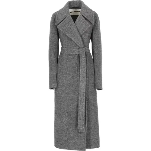 Elegant Grey Lama Coat for Women , female, Sizes: S, XS - Jil Sander - Modalova