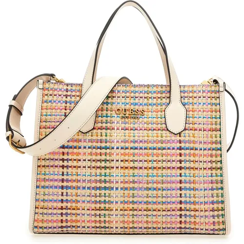 Stylish Multi Print Shopper Bag , female, Sizes: ONE SIZE - Guess - Modalova