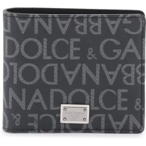 Logo Jacquard Geldbörse , Herren, Größe: ONE Size - Dolce & Gabbana - Modalova