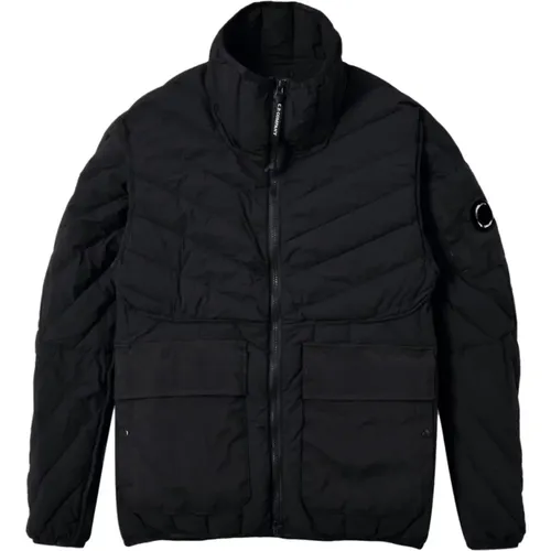 Lens Logo Monobloque Down Jacket , male, Sizes: S, M - C.P. Company - Modalova