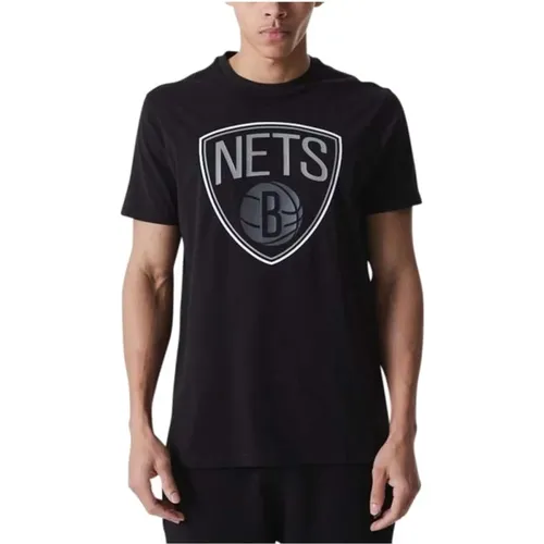 NBA Brooklyn Nets Outline Tee T-shirt , Herren, Größe: M - new era - Modalova