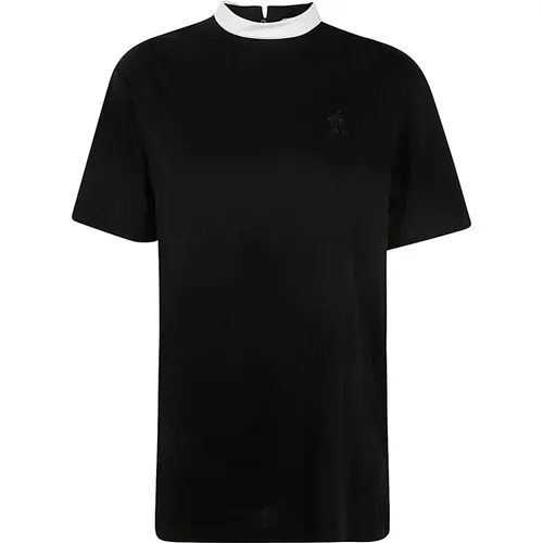 Schwarzes Jersey T-Shirt , Damen, Größe: M - N21 - Modalova