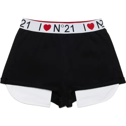 Kontrast Logo Fleece Shorts N21 - N21 - Modalova