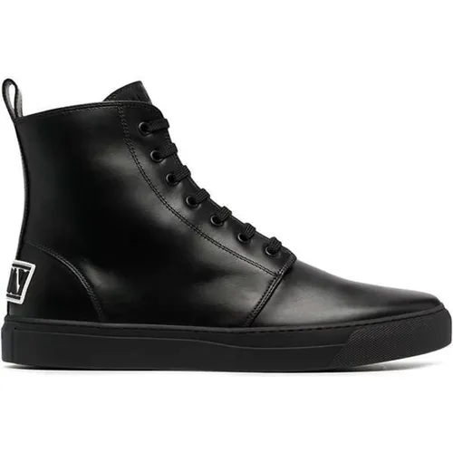 Leather Logo Boots , male, Sizes: 6 UK - Valentino Garavani - Modalova