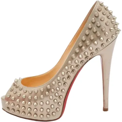 Pre-owned Leather heels , female, Sizes: 4 1/2 UK - Christian Louboutin Pre-owned - Modalova