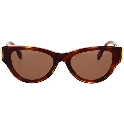 Glamour Cat-Eye Sonnenbrille in Dunkelbraun , unisex, Größe: 60 MM - Fendi - Modalova