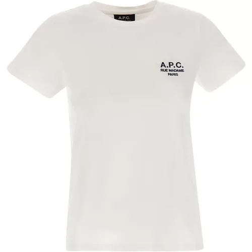 Weiße Baumwoll Damen T-shirt - A.p.c. - Modalova