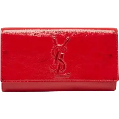 Pre-owned Leather clutches , female, Sizes: ONE SIZE - Yves Saint Laurent Vintage - Modalova