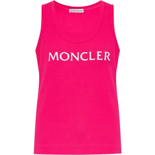 Top with logo , female, Sizes: M - Moncler - Modalova