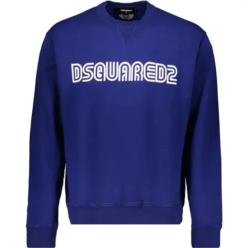 Cotton Sweatshirt with Logo Detail , male, Sizes: L - Dsquared2 - Modalova