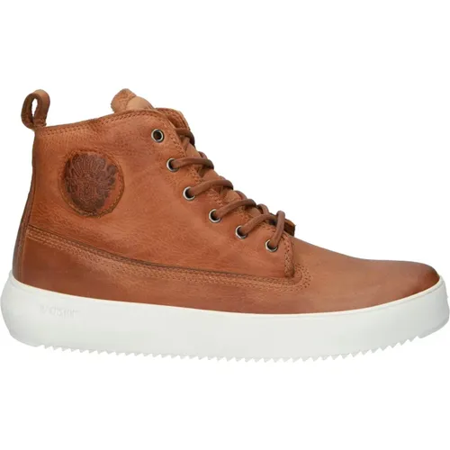 Hochwertiger Leder High-Top Sneaker , Herren, Größe: 42 EU - Blackstone - Modalova