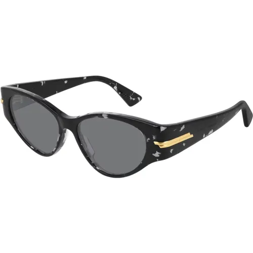 Grey Havana Sunglasses - Bottega Veneta - Modalova