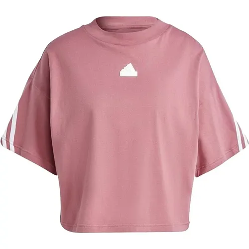 Stripes Damen Tee , Damen, Größe: S - Adidas - Modalova