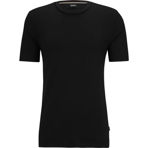 Regular Fit Short Sleeve T-shirt with Brand Stripes , male, Sizes: XL, 2XL, M, L, 3XL, S - Hugo Boss - Modalova