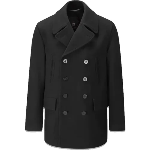 Churchill Reefer Peacoat Schwarz-M , Herren, Größe: L - Gloverall - Modalova