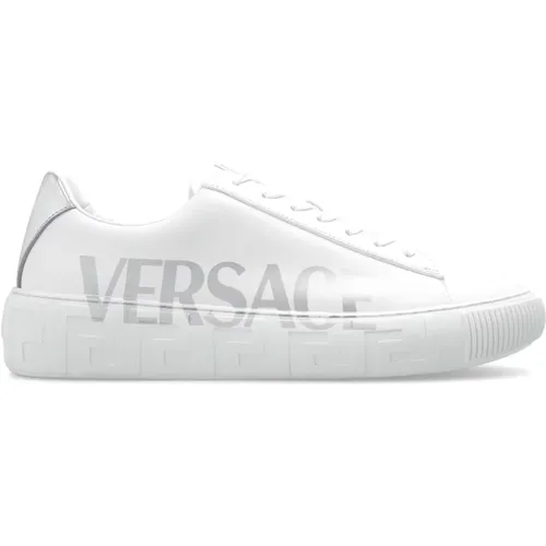 Sneakers mit Logo , Herren, Größe: 41 EU - Versace - Modalova