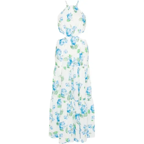 Blumendruck Ärmelloses Kleid mit Rüschen , Damen, Größe: XS - MC2 Saint Barth - Modalova