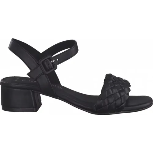 Schwarze Casual Flache Sandalen Damen , Damen, Größe: 36 EU - marco tozzi - Modalova