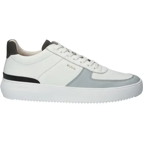 Weiß Grau Sneaker Mid Stil , Herren, Größe: 43 EU - Blackstone - Modalova