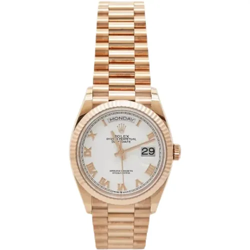 Pre-owned Rose Gold watches , male, Sizes: ONE SIZE - Rolex Vintage - Modalova