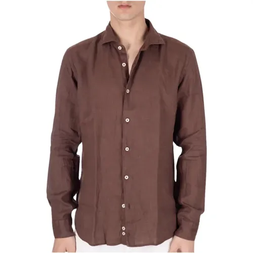 Linen French Collar Shirt , male, Sizes: 2XL, M, XS, S, XL, L - Altea - Modalova