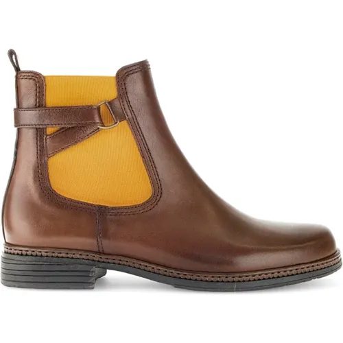 Glattleder cognac Stiefeletten , Damen, Größe: 39 EU - Gabor - Modalova