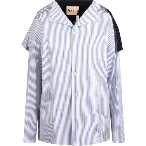 Striped Oversized Shirt , female, Sizes: S - Plan C - Modalova