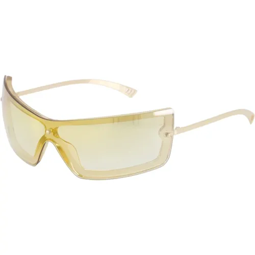 Stylish Bodyguard Sunglasses in Sand/Gold , unisex, Sizes: L - Le Specs - Modalova