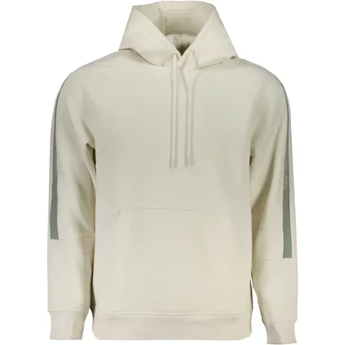 Kapuzenpullover Weiß Langarm , Herren, Größe: M - Calvin Klein - Modalova