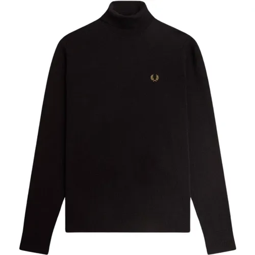 High Neck Turtleneck in Cotton and Eco-friendly Merino Wool Blend , male, Sizes: S, XL - Fred Perry - Modalova