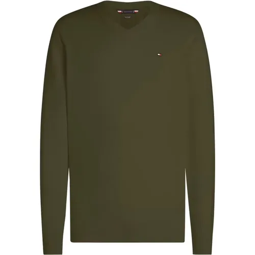 Iconic Baumwoll-Kaschmir Pullover , Herren, Größe: L - Tommy Hilfiger - Modalova