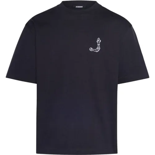 Fisherman Embroidered T-shirt , male, Sizes: M, XL, L, S - Jacquemus - Modalova