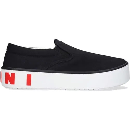 Logo Slip-on Sneakers , male, Sizes: 9 UK, 11 UK - Marni - Modalova