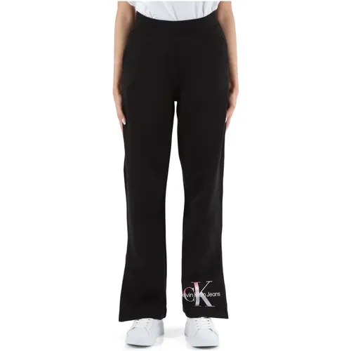 Cotton Sporty Sweatpants with Logo Print , female, Sizes: M, XL, L, XS, S - Calvin Klein Jeans - Modalova