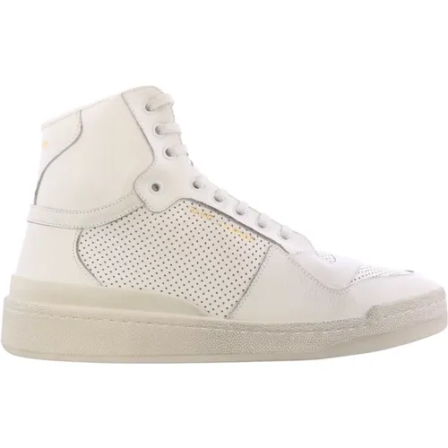 Mens Green High Top Sneakers , male, Sizes: 6 UK - Saint Laurent - Modalova