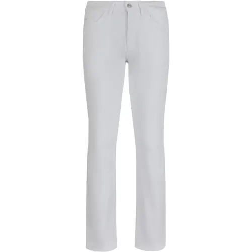Weiße Denim Jeans Einfarbig Reißverschluss , Herren, Größe: W36 - Armani Exchange - Modalova