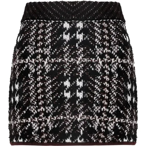 A-Shape Knitted Mini Skirt , female, Sizes: M - Burberry - Modalova