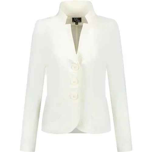 Elegant Off-White Blazer , Damen, Größe: XL - ML Collections - Modalova