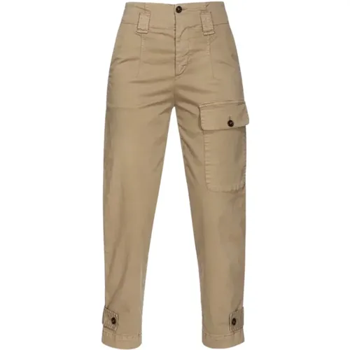 Cargohose aus Stretch-Baumwollsatin , Damen, Größe: 2XS - pinko - Modalova